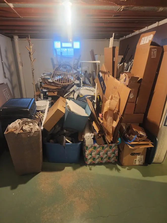 Roll-off dumpster container at job site for 20 Yard Dumpster Rental in Centre